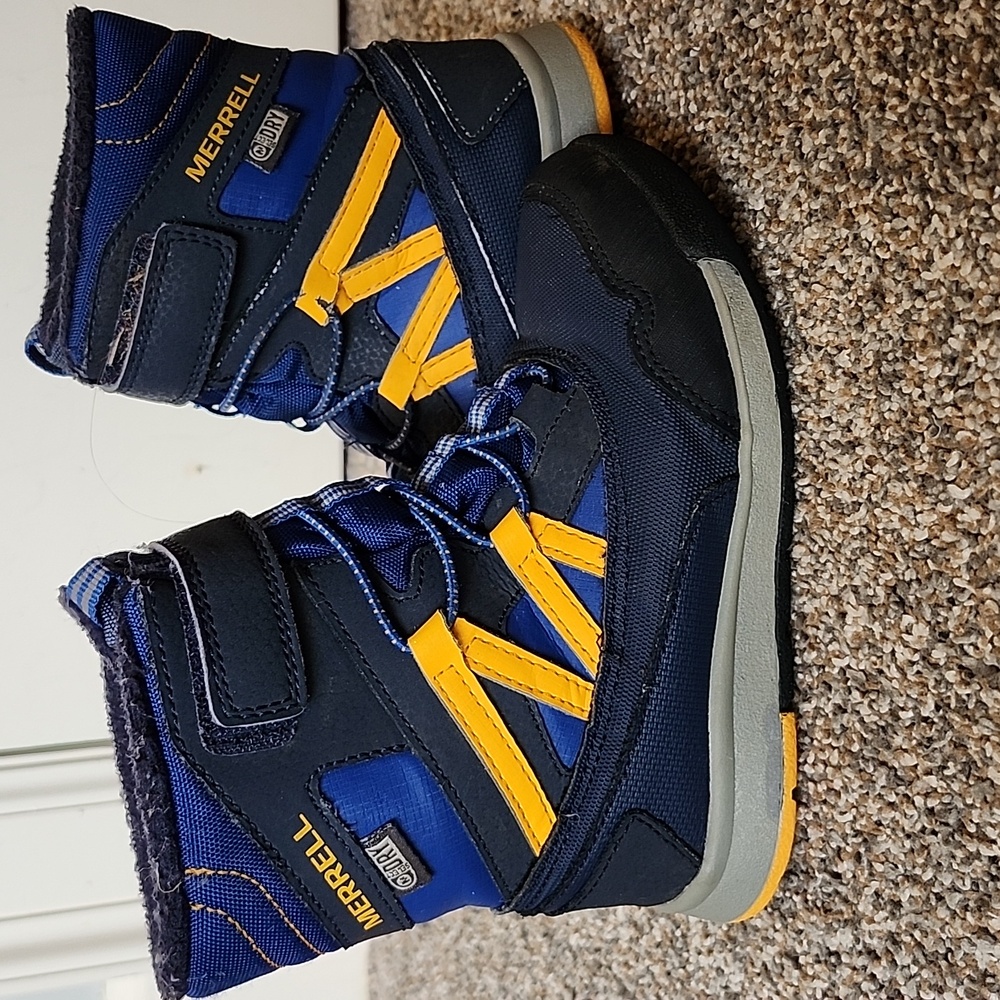 Merrell Kids' Blue and Yellow Winter Boots